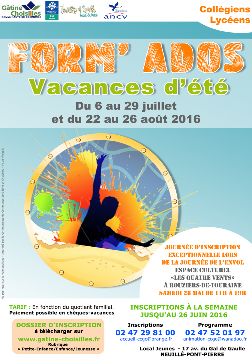 FORM’ADOS : programme de l’été 2016 FORM’ADOS : programme de l’été 2016